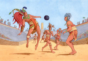 Sports: Drawing of ballgame match